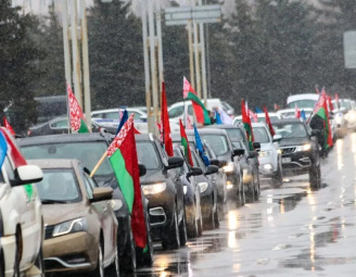 Участие в патриотическом автопробеге в День Конституции