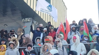 «Горремавтодор» в «Раубичах»: наши сотрудники – за наших биатлонистов!